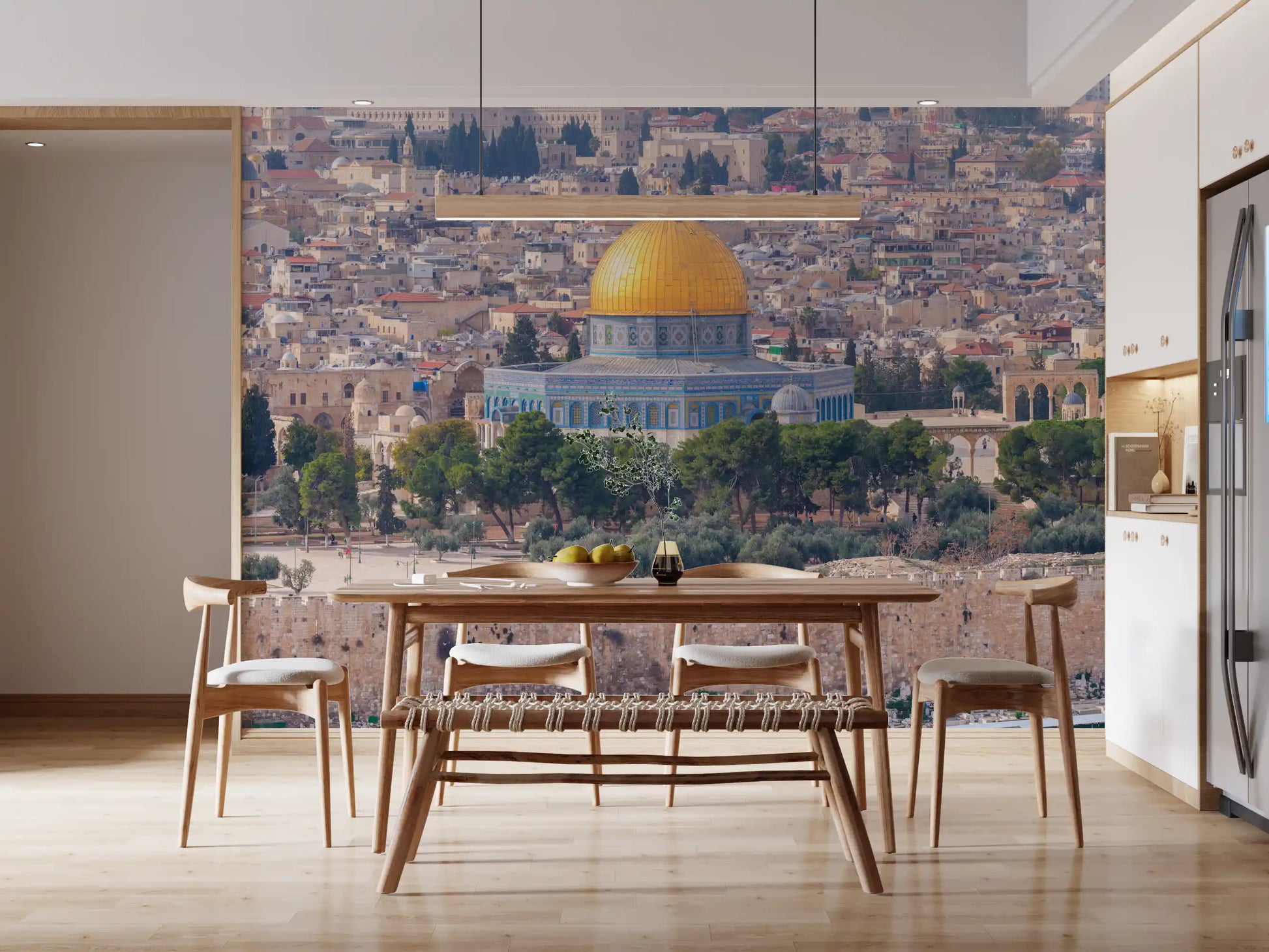 Jerusalem Golden Dome Architectural Vista Wall Mural