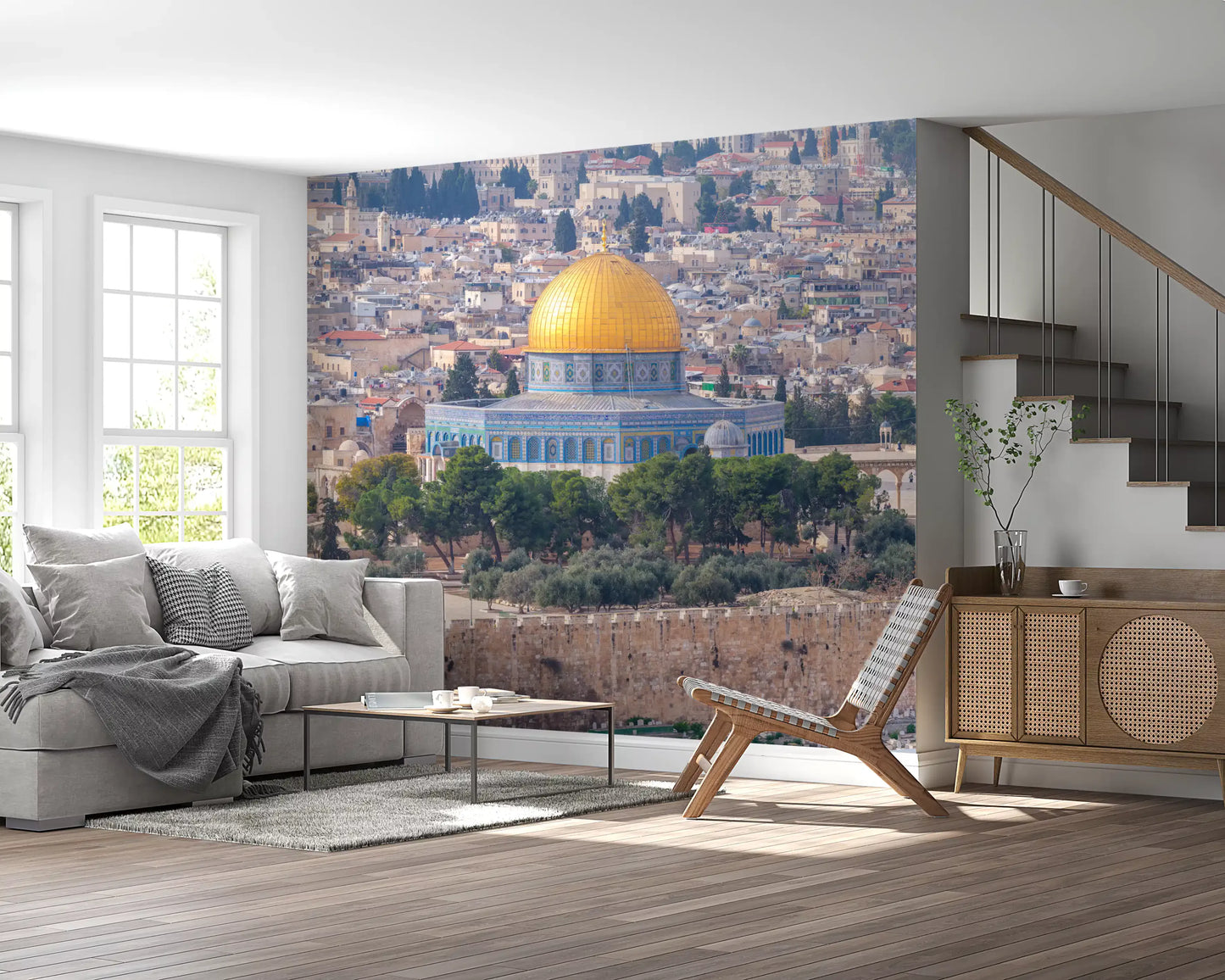 Jerusalem Golden Dome Architectural Vista Wall Mural