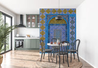 Cobalt Tile Symmetry Wall Mural