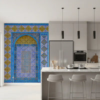 Cobalt Tile Symmetry Wall Mural