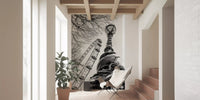 London Landmark Observation Wheel and Lamppost Wall Mural