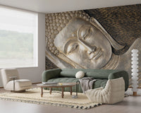 Meditative Metallic Sculpture Surface Wall Mural