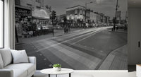 Urban Night Lights Street Scene Wall Mural