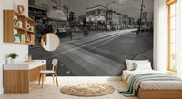 Urban Night Lights Street Scene Wall Mural