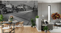 Urban Night Lights Street Scene Wall Mural