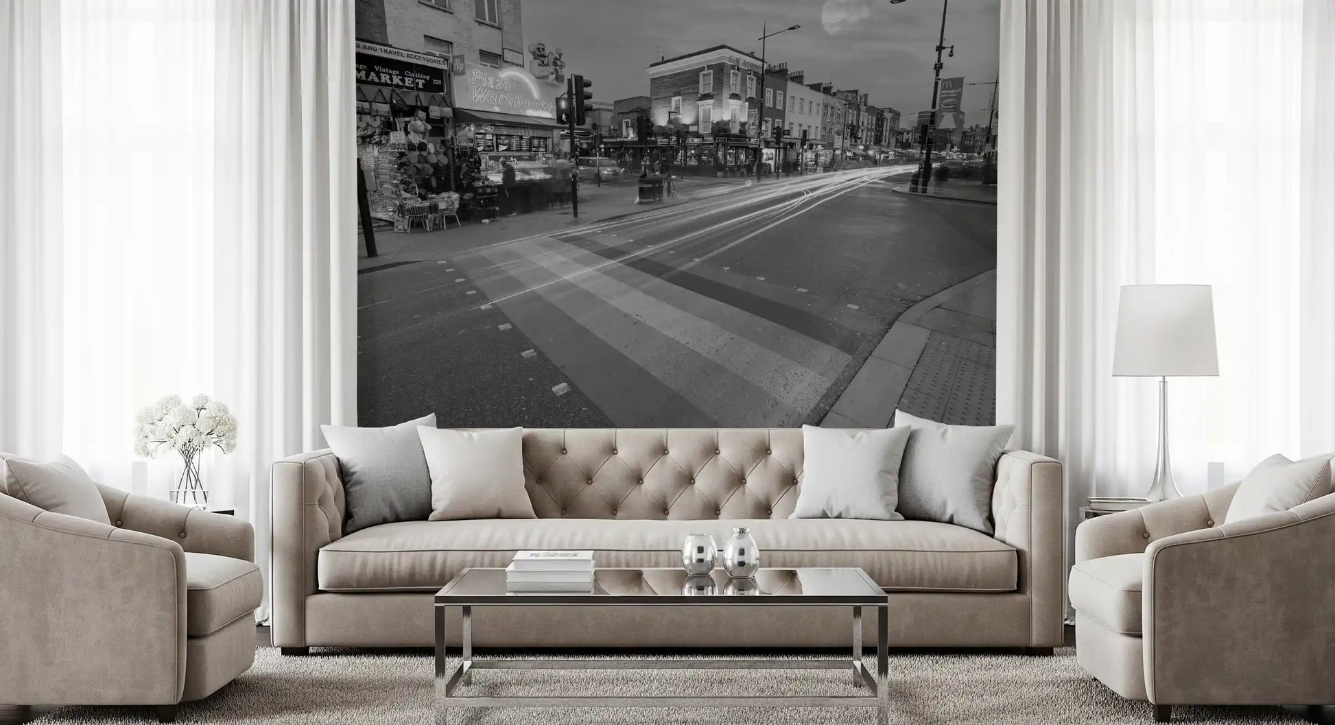 Metropolis Motion and Light Wall Mural