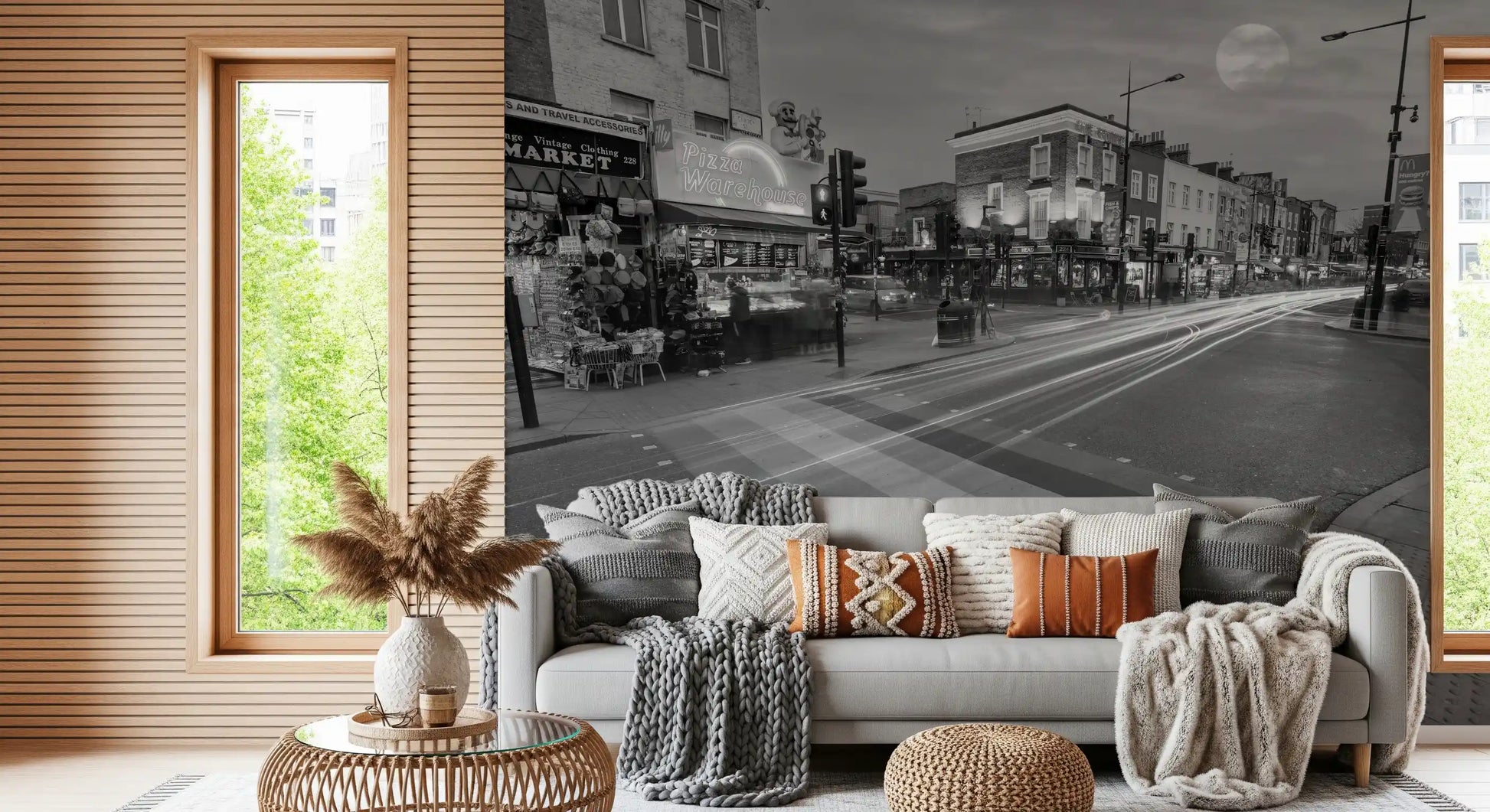 Metropolis Motion and Light Wall Mural