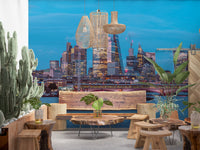 Thames River Urban Twilight Wall Mural