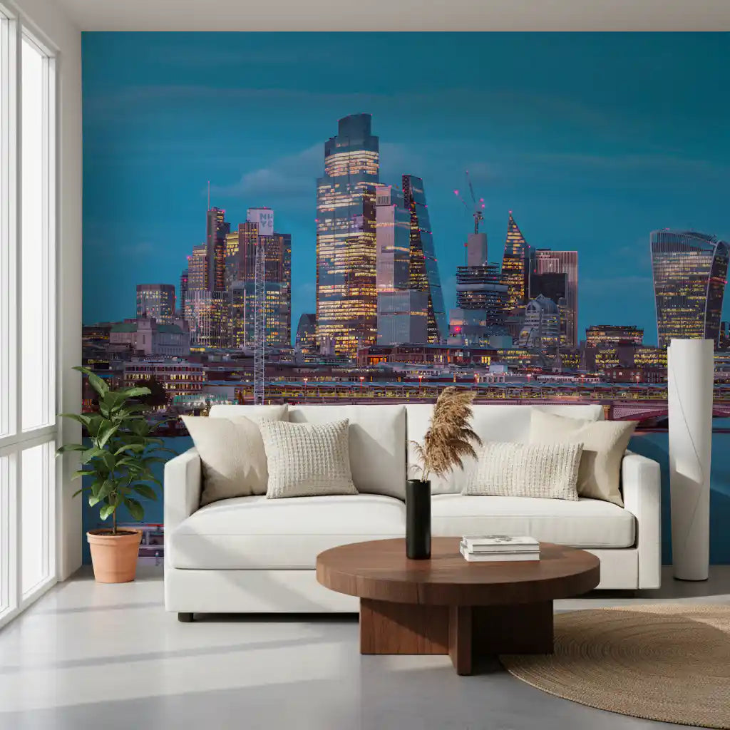 Thames River Urban Twilight Wall Mural