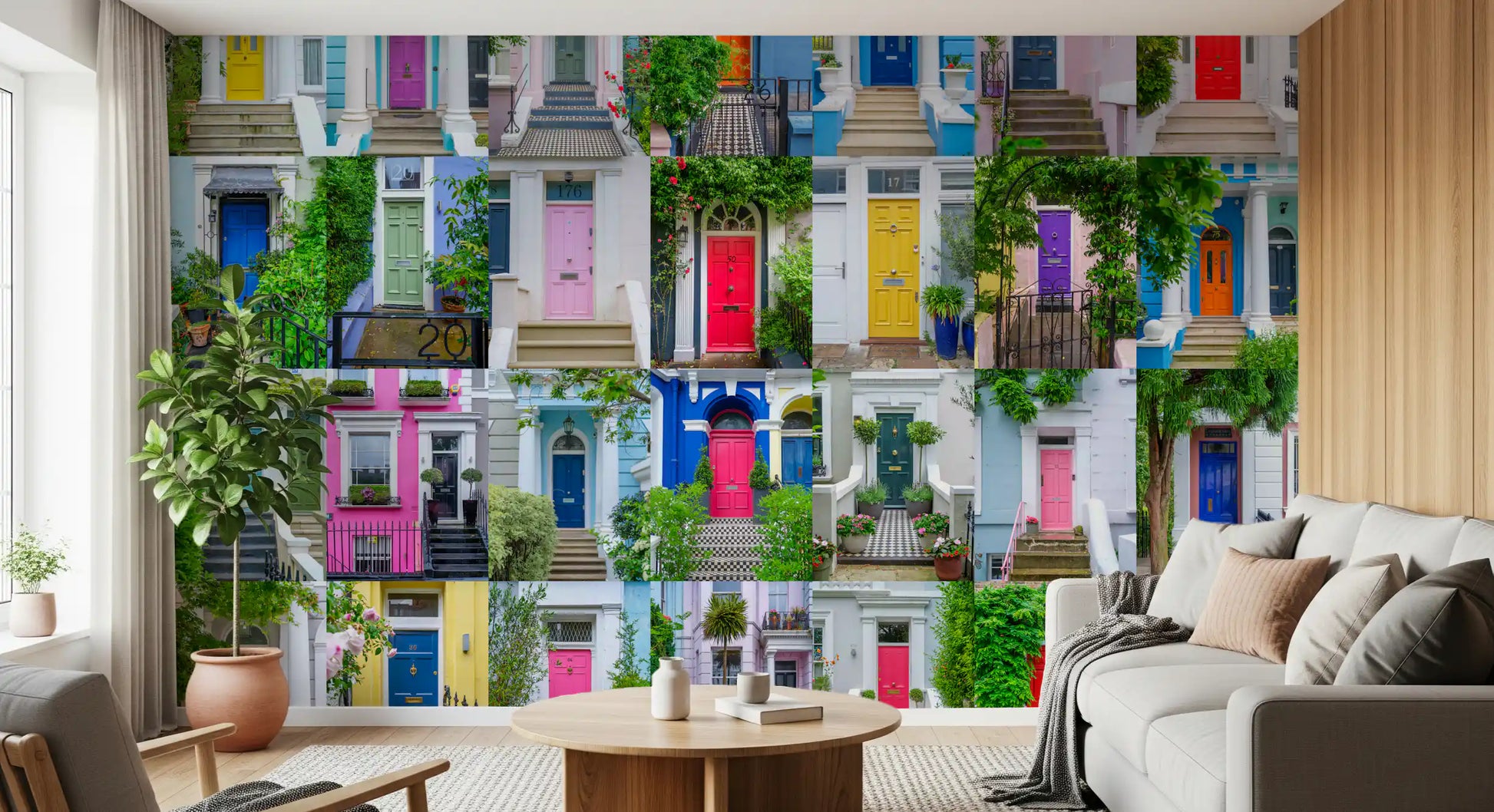 Urban Entrance Architectural Mosaic Wall Mural