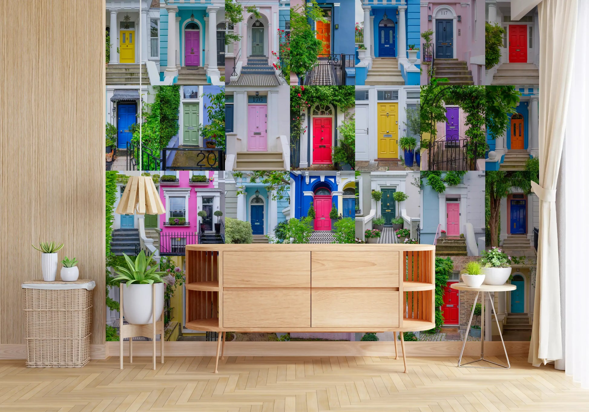 Urban Entrance Architectural Mosaic Wall Mural