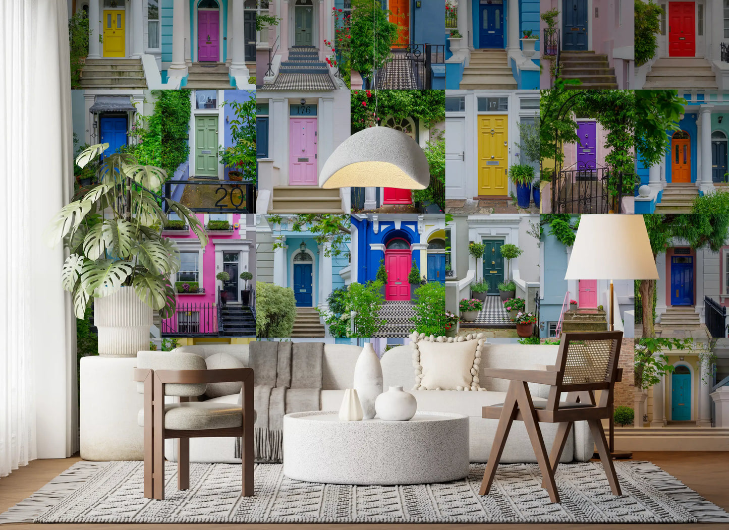 Urban Entrance Architectural Mosaic Wall Mural