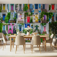 Urban Entrance Architectural Mosaic Wall Mural
