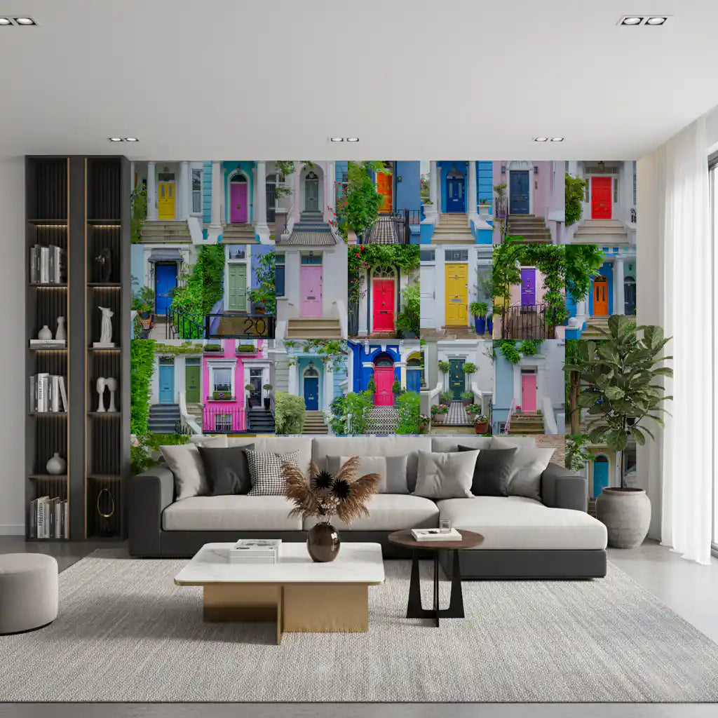 Urban Entrance Architectural Mosaic Wall Mural
