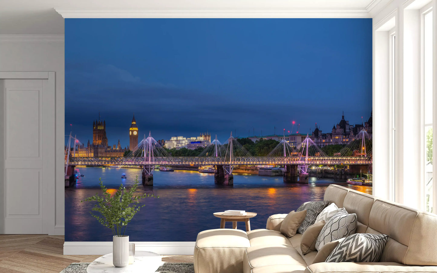 Evening Thames Cityscape Panorama Wall Mural