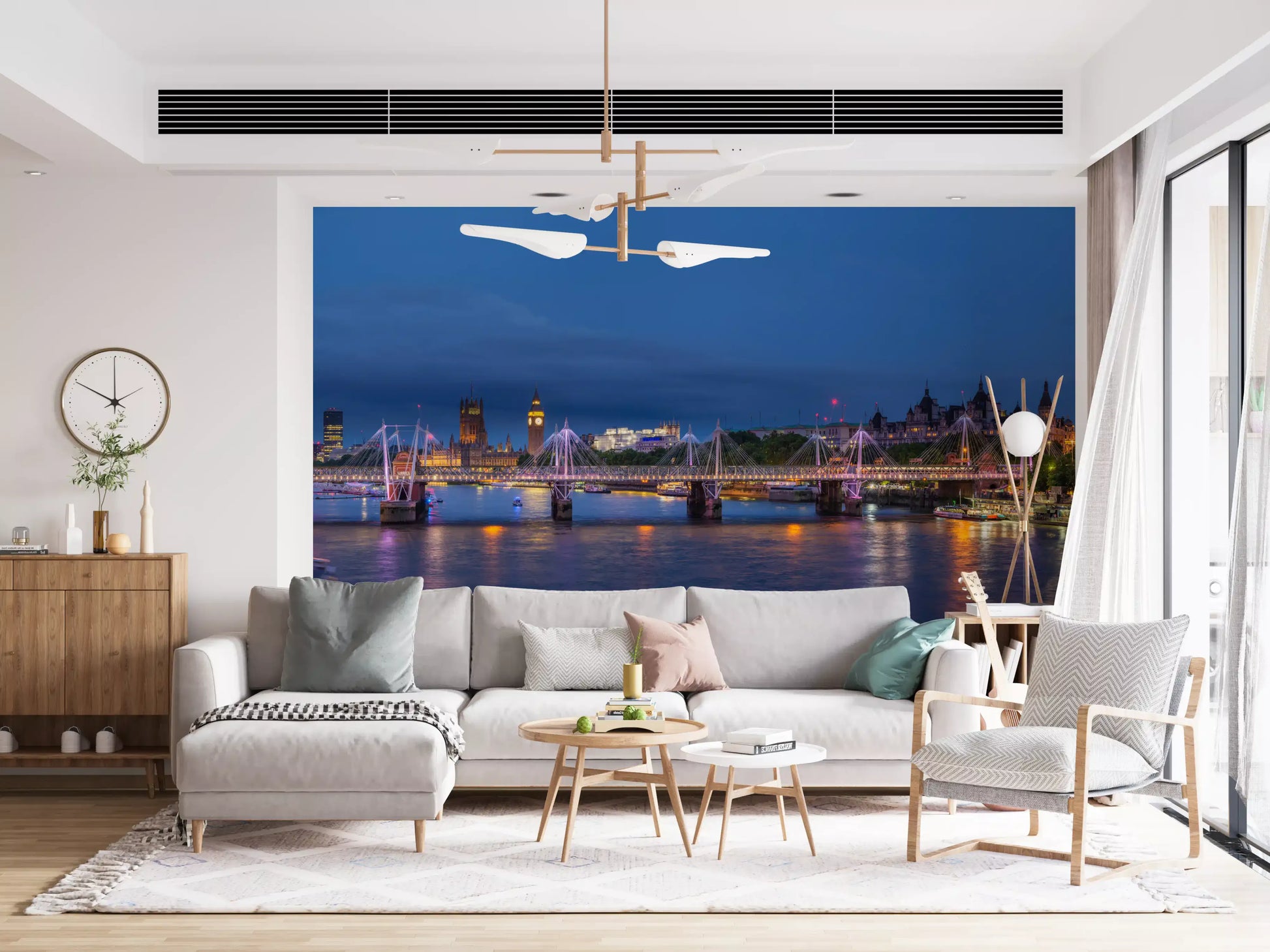 Evening Thames Cityscape Panorama Wall Mural
