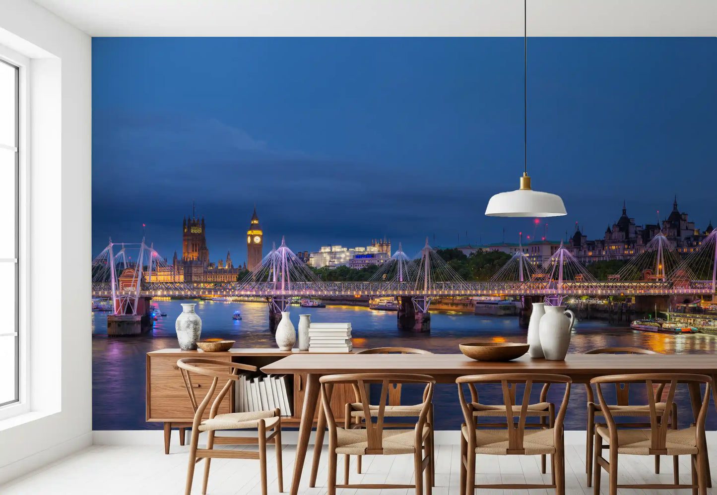 Evening Thames Cityscape Panorama Wall Mural
