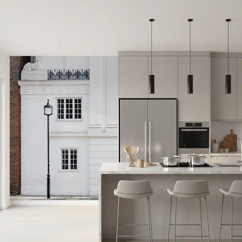 Neoclassical London Architectural Facade Wall Mural