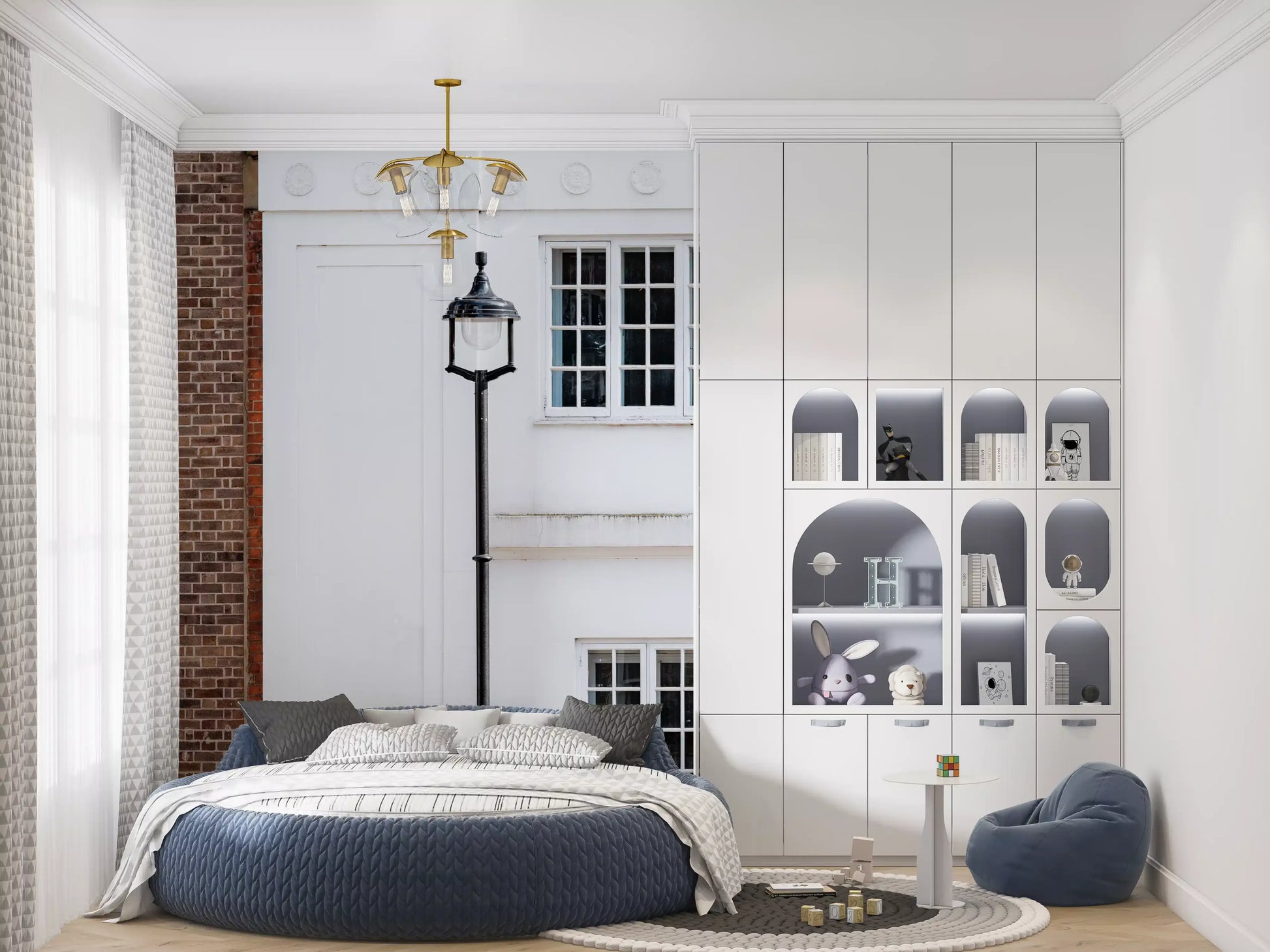 Neoclassical London Architectural Facade Wall Mural