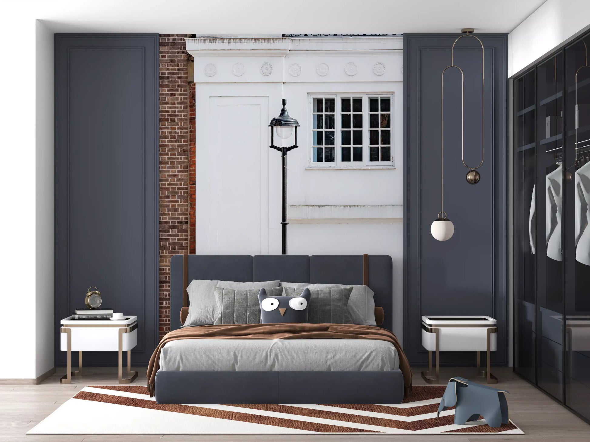 Neoclassical London Architectural Facade Wall Mural