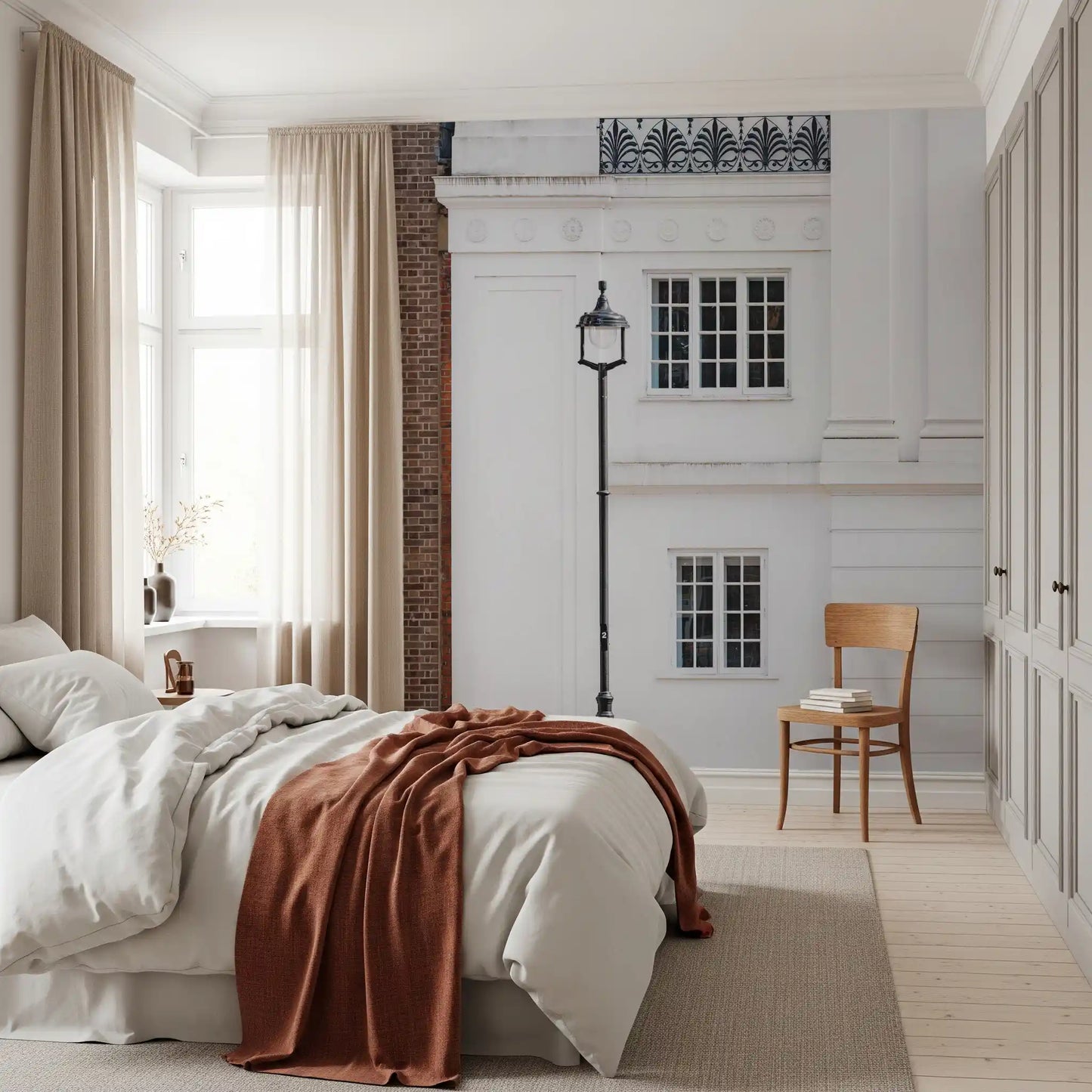Neoclassical London Architectural Facade Wall Mural