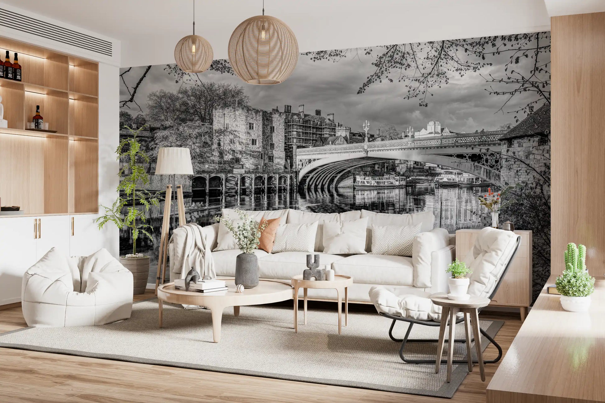 Riverside Heritage Architecture Wall Mural