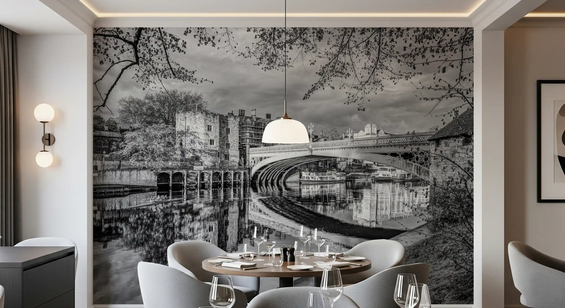 Riverside Heritage Architecture Wall Mural