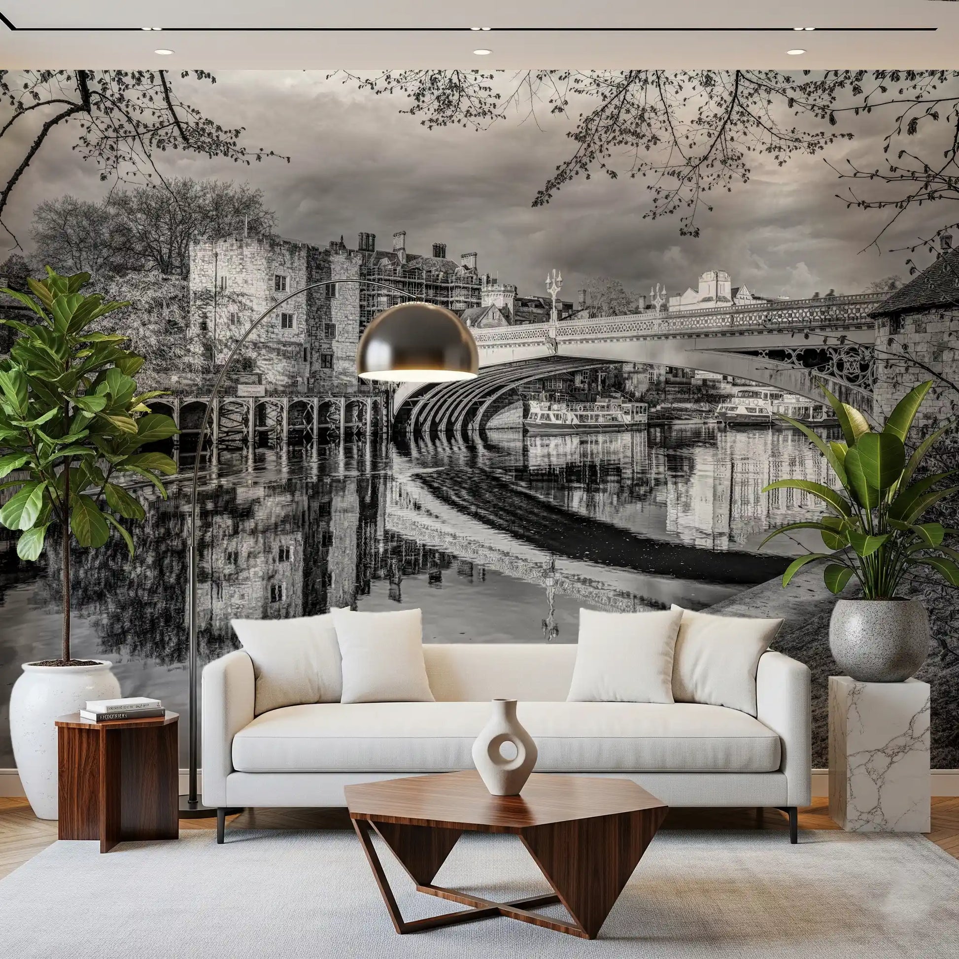 Riverside Heritage Architecture Wall Mural