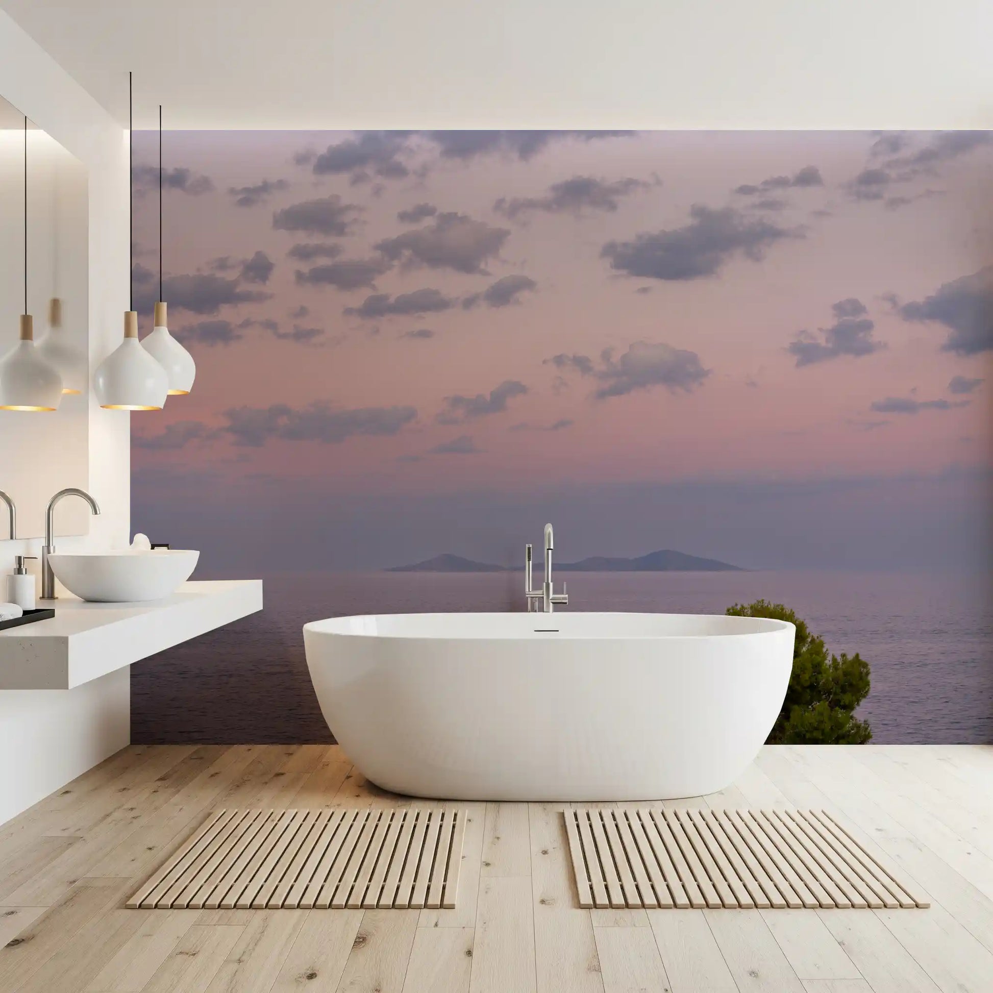 Ethereal Island Dusk Wall Mural