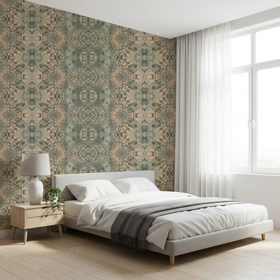 Blush & Sage Botanical Baroque - BELLAGIO Wallpaper⁠