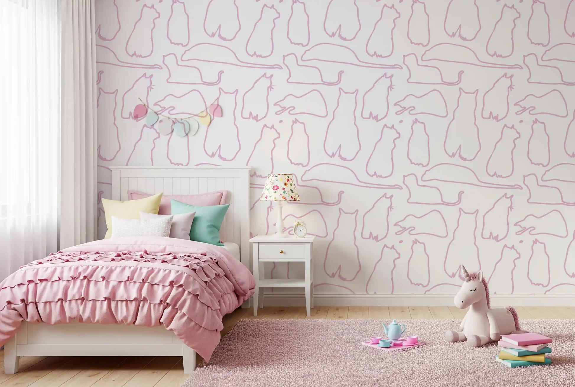 Munki and the Spot - Berries & Milk Wallpaper⁠