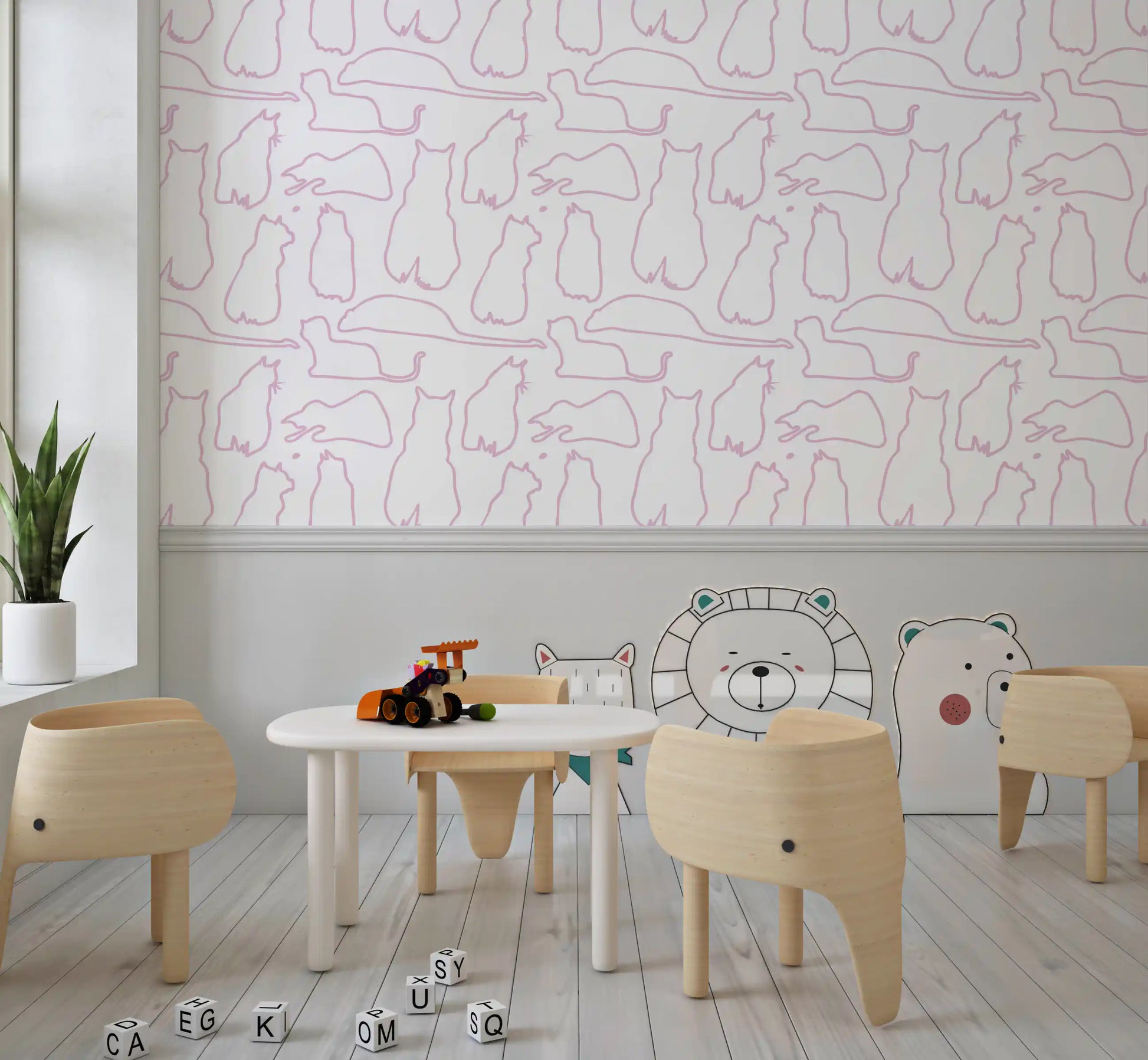 Munki and the Spot - Berries & Milk Wallpaper⁠