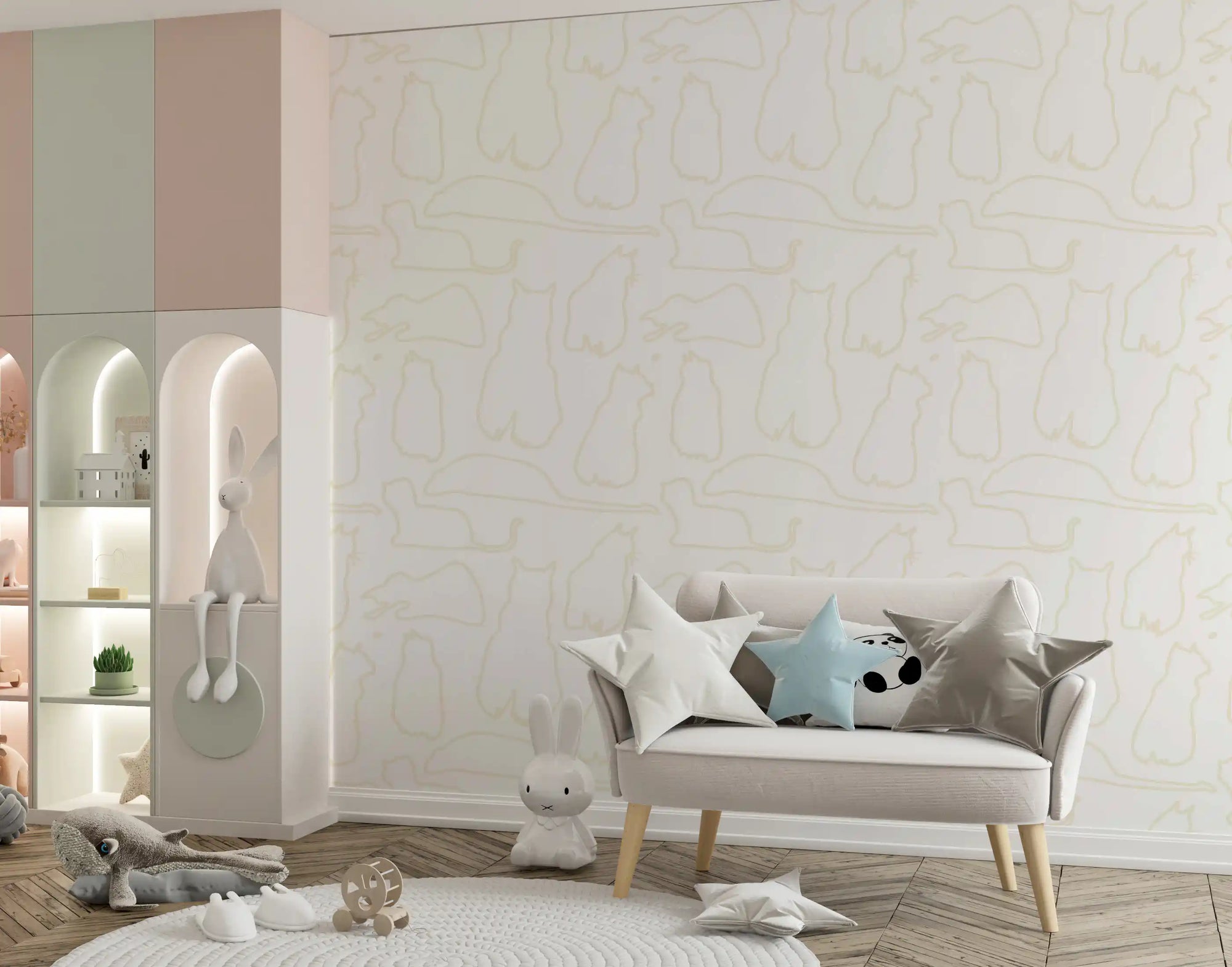 Munki and the Spot - Milk & Cream Wallpaper⁠