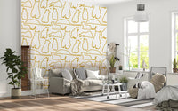 Munki and the Spot - Mustard Wallpaper⁠