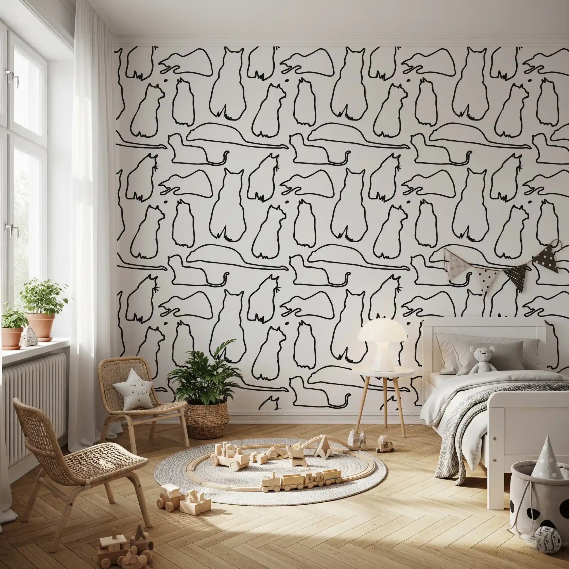 Munki and the Spot - Black & White Wallpaper⁠