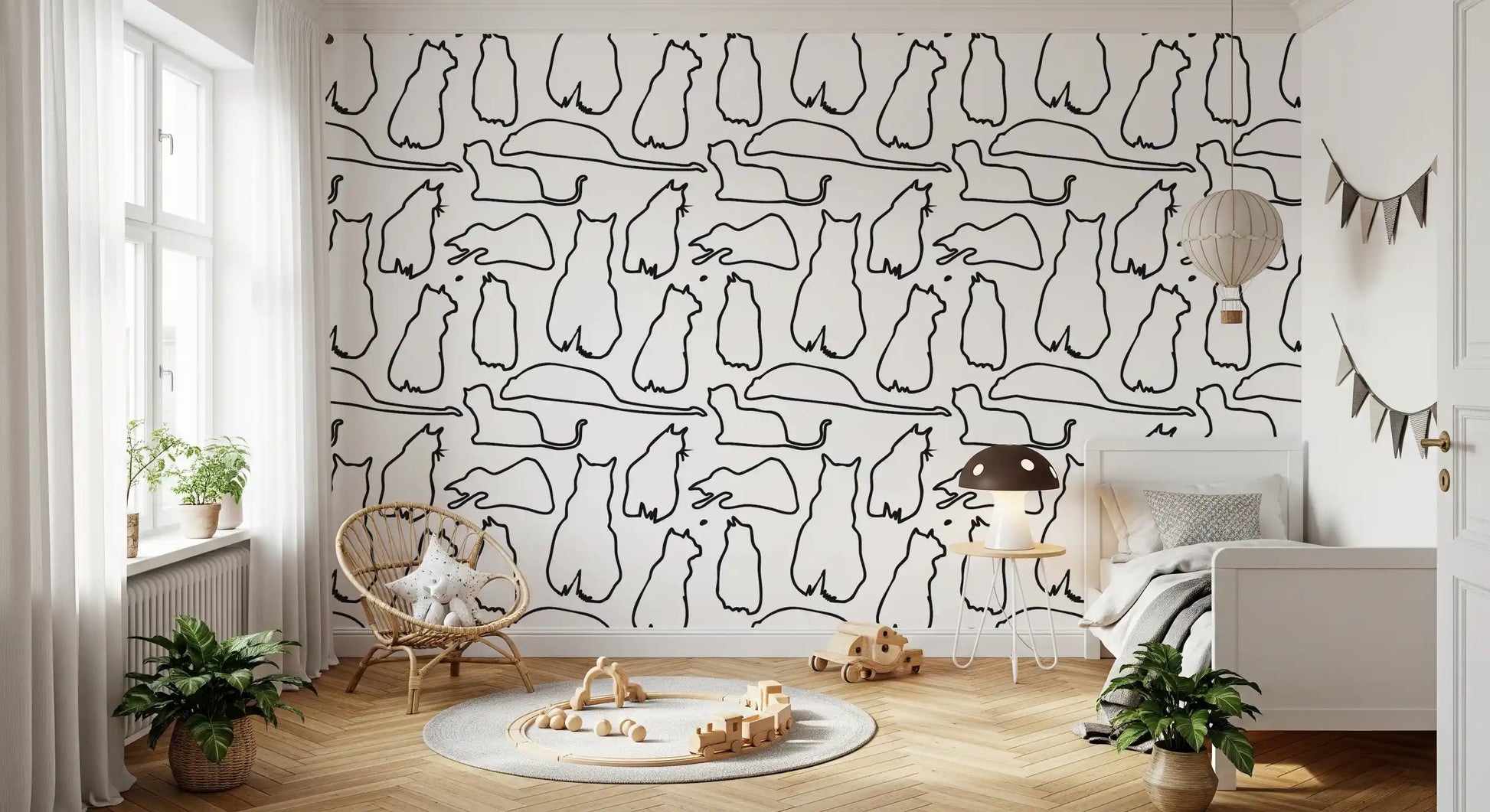 Munki and the Spot - Black & White Wallpaper⁠