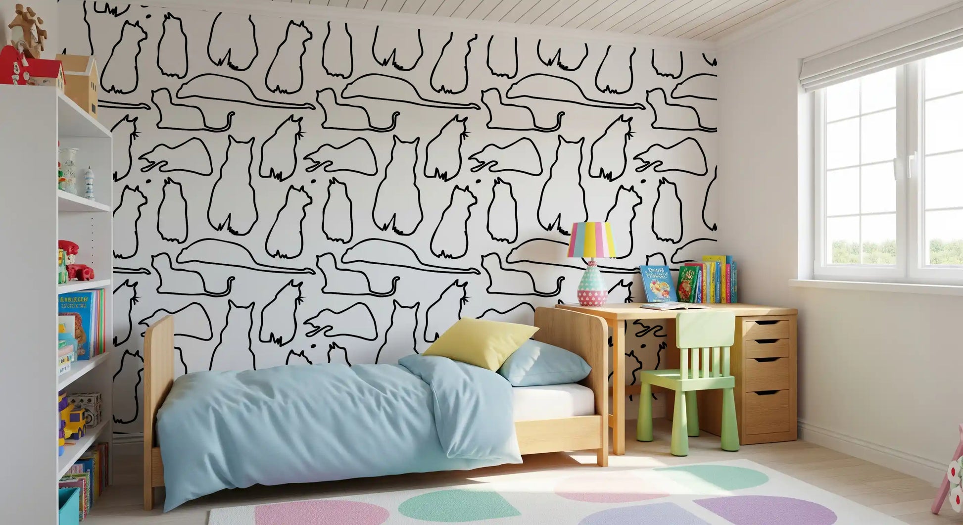 Munki and the Spot - Black & White Wallpaper⁠
