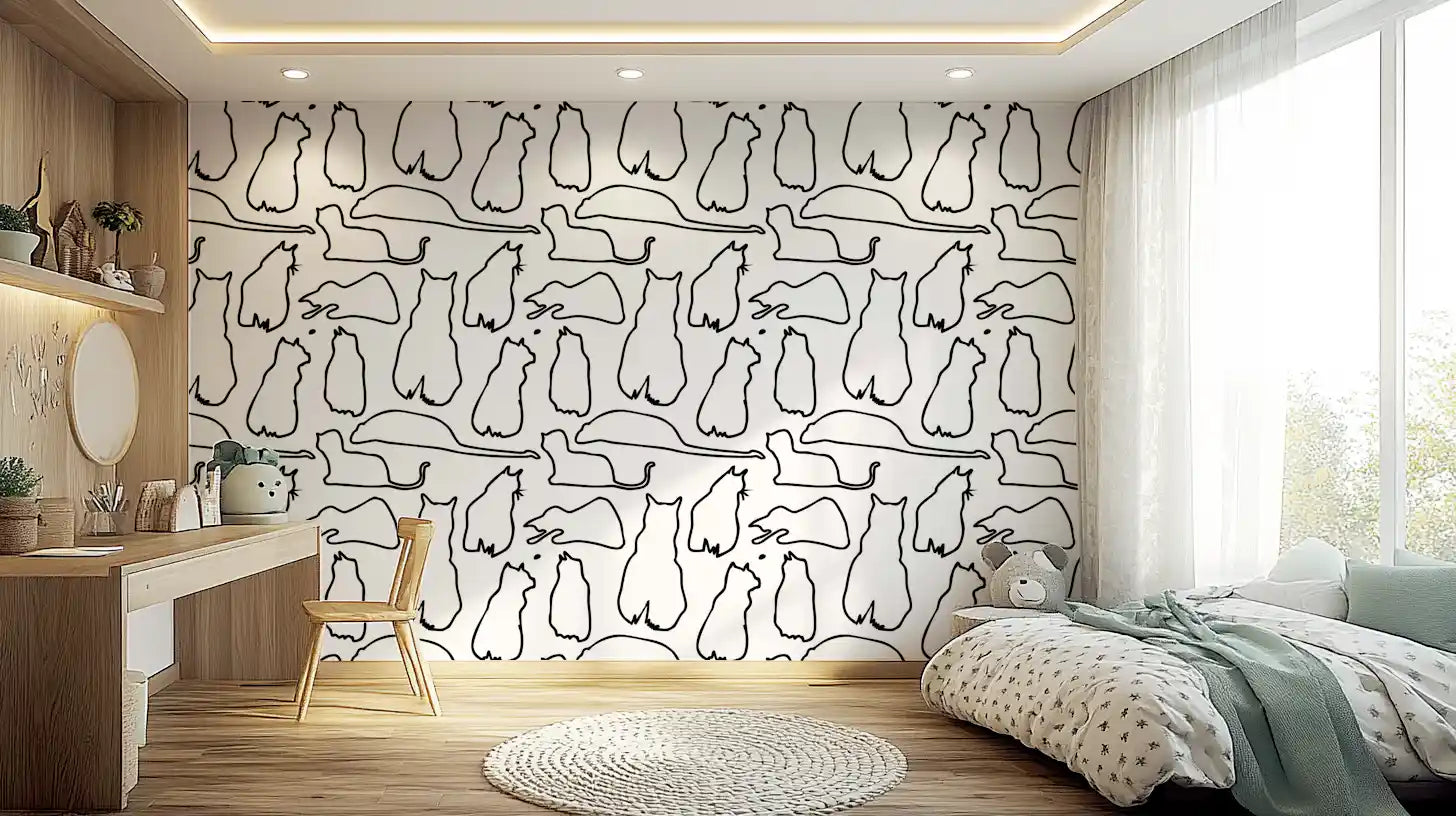 Munki and the Spot - Black & White Wallpaper⁠