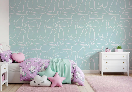 Munki and the Spot - Water & White Wallpaper⁠