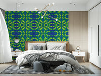 Electric Lime Geometric Bloom Wallpaper - IKEBANA DESIGN Wallpaper⁠