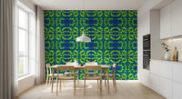 Electric Lime Geometric Bloom Wallpaper - IKEBANA DESIGN Wallpaper⁠
