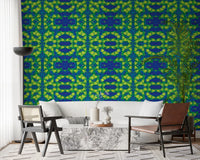 Electric Lime Geometric Bloom Wallpaper - IKEBANA DESIGN Wallpaper⁠