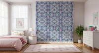 Blue & Teal Contemporary Ornamental Tile - ANDORRA Wallpaper