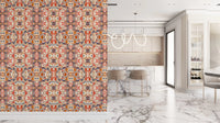 Orange & Red Contemporary Ornamental Tile - ANDORRA Wallpaper