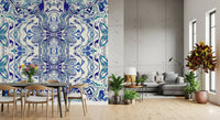 Blue & Teal Contemporary Ornamental Tile -  ANDORRA Wall Mural Wall Mural