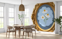 Gold Frame Daisy Wall Mural