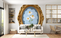 Gold Frame Daisy Wall Mural