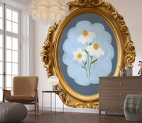 Gold Frame Daisy Wall Mural