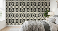 Sculptural Geometric Illusion in Black and Ivory - MOSQUITO Wallpaper