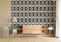 Sculptural Geometric Illusion in Black and Ivory - MOSQUITO Wallpaper